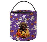 Halloween Sweet Bags Labrador Retriever Dog Cute Puppy Candy Basket | Personalised Halloween Goodie Bags Portable Candy Bag for Party Favor Birthday