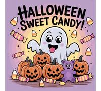 Halloween Sweet Candy: Spooky Fun & Delicious Delights: Bold and Easy Designs for Creative Expression, Motor Skill Development, and Imaginative Play Coloring Book For Kids