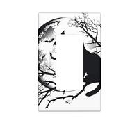 halloween switch cover plates cat bat black moon silhouette wall decor thermoplastic wall plates standard size single rocker
