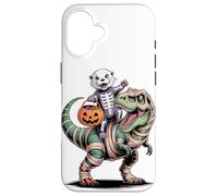 Halloween T-Rex Dinosaur Sea Otter Mummy Tyrannosaurus Rex Case for iPhone 16