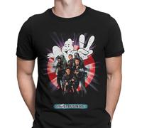 Halloween T-Shirt Ghostbusters II Movie Poster Creepy Spooky Mens T Shirts #HD Black XL