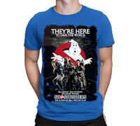 Halloween T-Shirt Ghostbusters Movie Poster Horror Spooky Mens T Shirts Top #HD6 Royal L