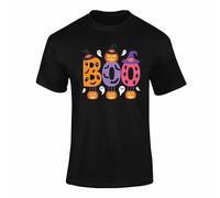 Halloween T shirt Halloween Day Shirt Clothes Kids Party Costume Children Boo-Dozer Ghost Tractor Farm Ghost Monster Truck Pumpkin Crusher Black XXL Style 1