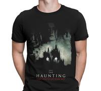 Halloween T-Shirt Haunting Movie Poster Creepy Scary Spooky Mens T Shirts #HD Black M
