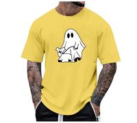 Halloween T Shirt Men Halloween Clothes, Men's Halloween Costume T-Shirt 3D Print Photo-Realistic Short Sleeve Tshirt for Halloween Cosplay Costume