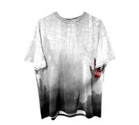 Halloween T-Shirt Men's Plus Size Scary T-Shirt with Handprints Horror T-Shirts Crew Neck Ghost Theme T-Shirts Short Sleeve Tops Fashion Comfortable Tee Shirts Tunic Tops