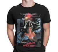 Halloween T-Shirt Nightmare on Elm Street Movie Poster Horror Mens T Shirts #HD Black S