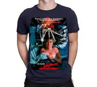 Halloween T-Shirt Nightmare on Elm Street Movie Poster Horror Mens T Shirts #HD Navy M