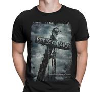 Halloween T-Shirt Pet Sematary Movie Poster Horror Creepy Mens T Shirts Top #HD1 Black L