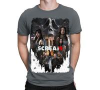 Halloween T-Shirt Scream 6 Movie Poster Horror Scary Spooky Mens T Shirts #HD1 Charcoal XL
