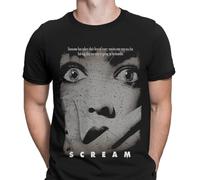 Halloween T-Shirt Scream Movie Poster Horror Scary Spooky Mens T Shirts Top #HD Black L