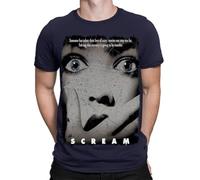 Halloween T-Shirt Scream Movie Poster Horror Scary Spooky Mens T Shirts Top #HD Navy 5XL