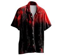 Halloween t Shirts for Men Floor Length Overshirt red and White Striped t Shirt Ghost Cotton Shirts for Men UK Off The Shoulder Jumper Mens 3/4 Length Waterproof Coat Mens Corduroy Shirt Halloween