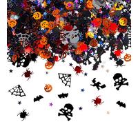 Halloween Table Decoration - 1000PCS Party Confetti, Pumpkins, Spiders, Bats, Witch Nets, Skull