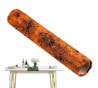Halloween Table Runner - Table Runner | Voile Roll - Network Fabric 28 X 467 Cm With Bat And Spider Web - Party Decoration Halloween Festival