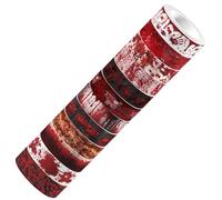 Halloween Tape Roll - Transparent Bloody Sticker Strip, Spooky Scrapbook Adhesive Tape for Crafts | Horror Themed Decal Ribbon, Creepy Blood Print Tapes, Decorative Sticker Roll for Doors Laptops