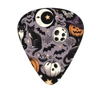 Halloween-Tarot-Cards-Skeletons 12 Pack Guitar Picks With 3 Thicknesses And Storage Box, Abs Plectrums For Electric Bass Guitar Players