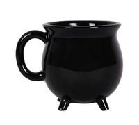 Halloween Tea Cup - Witch Cauldron Coffee Mug, Ceramic, Spell Brew Design, Smooth Glaze Texture, Durable, Heat Resistant Material | Easy to Hold, Curved Handle for Women, Men, Adults