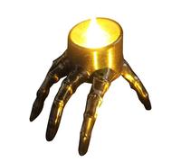 Halloween Tea Light Candles - Halloween Hand Candles | Skeleton Hand Led Tealight Holder | Realistic Prop Hands Candle | 8.5cm/3.3inch Flameless Tea Lights Candle Lamp for Party Supply