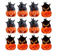 Halloween Tea Light Candles | Led Ghost Flameless Candle Lights Set of 12,Flickering Lighting Lamp Battery Operated Decor for Indoor Outdoor Home Bedroom Living Dinner Birthday Night Christmas