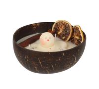 Halloween Tea Lights Lemongrass Scented Recycled Coconut Candle Snowman Design For Christmas Atmosphere Decorative Wax Melting Candle Perfect For Décor Tea Lights Battery (B, 17x17x9. 5)