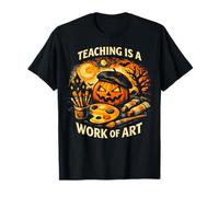 Halloween Teaching is A Work of Art Pumpkin Art Teacher T-Shirt