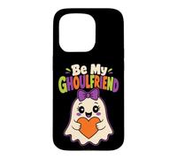 Halloween Teens Be My Ghoulfriend Cute Ghost Spooky Case for iPhone 15 Pro
