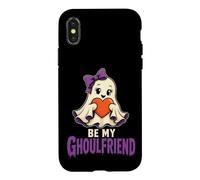 Halloween Teens Be My Ghoulfriend Cute Ghost Spooky Case for iPhone X/XS