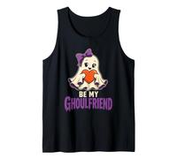 Halloween Teens Be My Ghoulfriend Cute Ghost Spooky Tank Top
