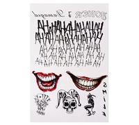 Halloween Temporary Tattoo,Joker Temporary Tattoos For Men Women Girls Adults Halloween Cosplay Accessories (style 1)