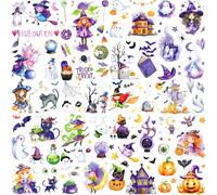 Halloween Temporary Tattoos, 12 Pieces Halloween Tattoos Kids Temporary Tattoo Sticker for Kids and Adults, Cosplay, Party Accessories, Gifts (A)