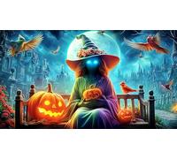 Halloween-Terrifying-Pumpkin 1000 Piece Jigsaw Puzzles for Adults Educational Games Jigsaw Puzzle Home Decoration for The Whole for Women, Gifts for Men 75x50cm/1000pcs