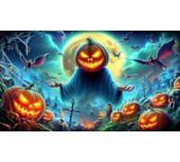 Halloween-Terrifying-Pumpkin 1000 Piece Jigsaw Puzzles for Adults Family Challenge Toys Jigsaw Puzzle Home Decors for The Whole for Women, Gifts for Men 38x52cm/1000pcs