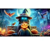 Halloween-Terrifying-Pumpkin 1000 Pieces Jigsaw Puzzles for Adults Family Challenge Toys Jigsaw Puzzle Home Decors for The Whole for Women, Gifts for Men 75x50cm/1000pcs