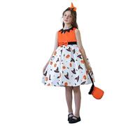 Halloween Thanksgiving Toddler Girls Dress Pumpkin Print Dresses Short Sleeve 2-8Y Girls 1st Birthday Dress 9 Dresses