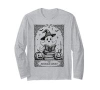 Halloween The Booked Ghost Tarot Cute Book Lover Long Sleeve T-Shirt