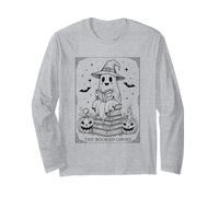 Halloween The Booked Ghost Tarot Cute Bookworm Long Sleeve T-Shirt