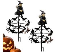 Halloween The Enchanted Witch Garden Wind Spinner,2D Wind Spinners Outdoor