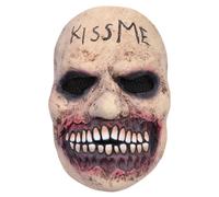 Halloween The Purge Style Kiss Me Bloody Scary Smile Fancy Dress Latex Face Mask