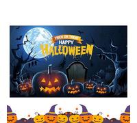 Halloween Theme Backdrop | Happy Halloween Banner | Studio Props Photography Background for Indoor Wedding Decor Home Birthday School Activity Party