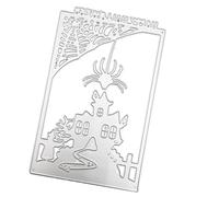 Halloween Theme Die Cut Scrapbooking Cutting Dies Stencils for Card Making Photo Album Decoration, Carbon Steel Die Cut Party Accessories