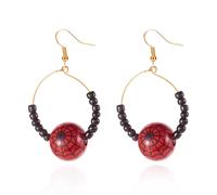 Halloween Theme Earrings Funny Cute Cartoon Ghost Pumpkin Bat Spider Web Witch Skull Round Beaded Dangle Earrings for Women Halloween Cosplay Costume Party Jewelry Festival Gifts, Resin, No Gemstone