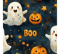 Halloween Theme Peel and Stick Wallpaper 0.45×20 m Removable Self Adhesive Ghost Pumpkin Star Contact Paper Sticky Back Thicken Waterproof Matte Wall Paper for Living Room Bedroom Furniture Decorate
