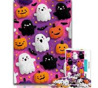 Halloween Theme Puzzles for Teenagers Teens 1000pc Puzzle,Game Toys Every Piece Is Unique - Challenging Family Fun Game 50x75cm
