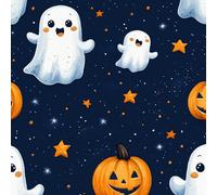 Halloween Theme Self Adhesive Wallpaper Ghost Pumpkin Star Contact Paper Peel and Stick Wallpaper Thicken Waterproof Matte with Sticky Back Canvas Wall Cabinets Furniture Stickers Decorate 0.52×20 m