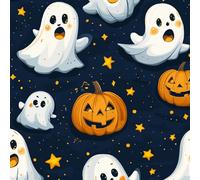 Halloween Theme Self Adhesive Wallpaper Ghost Pumpkin Star Contact Paper Peel and Stick Wallpaper Thicken Waterproof Matte with Sticky Back Canvas Wall Cabinets Furniture Stickers Decorate 0.52×20 m