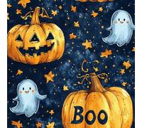 Halloween Theme Wallpaper Self-Adhesive 0.52×20 m Ghost Pumpkin Star Pattern Matte Contact Paper Removable Thicken Waterproof Canvas Peel and Stick Wall Paper for Home Decoration Furniture Renovation