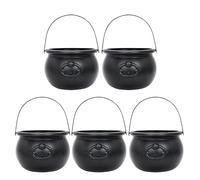 Halloween Theme Witch Candy Bucket Black Cauldron Decoration Props Multipurpose Storage Container for Treats and Gifts Halloween Candy Bucket