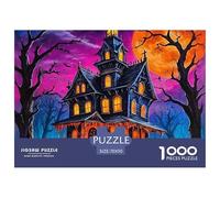 Halloween - Themed Cartoon Castle Puzzle 1000 Pieces Adults Fun Challenging Leisure Game Fantasy World Eco Board Sturdy Build 70x50cm/1000pcs
