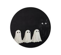 Halloween Themed Gaming Pad Mud Design Computer Desk Mat Perfect for Home and Event Decorations (Black, 30x30cm)